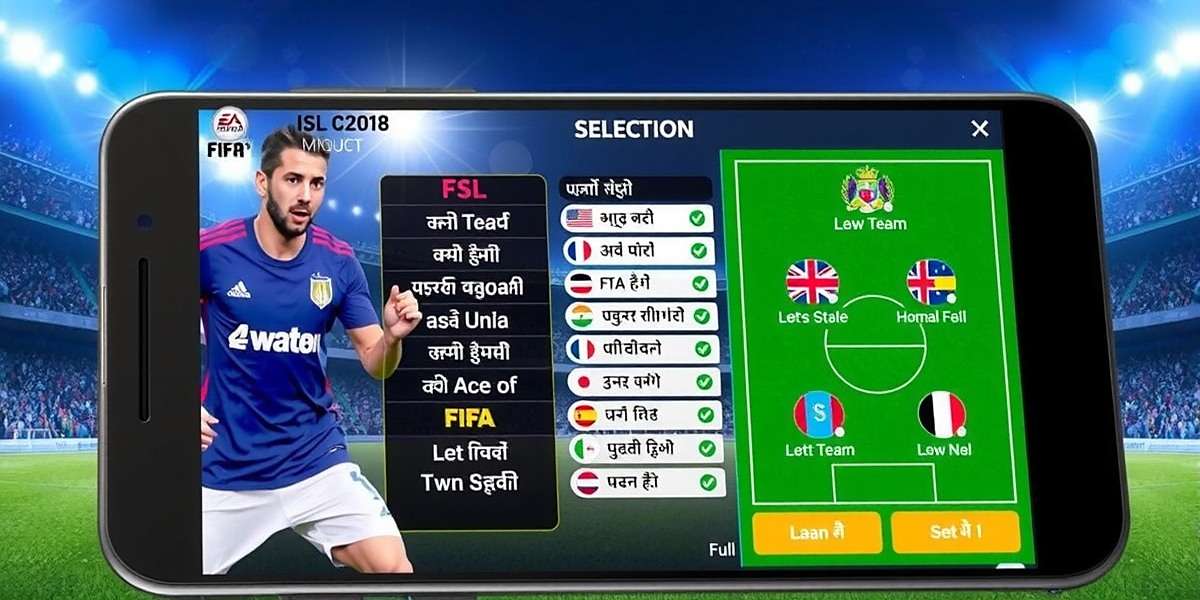 FIFA Mobile Agility Ace Indian Localization Features FIFA Mobile Agility Ace Indian version showing Hindi language interface and ISL team selection screen